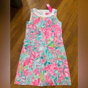 Lilly Pulitzer Tropical Floral Shift Dress - Pink & Teal